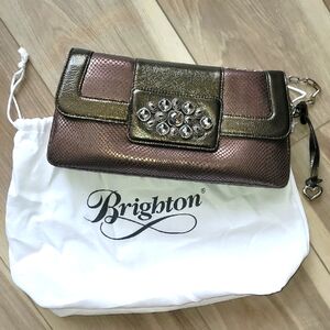 Brighton Silver Crystal Embellished Clutch